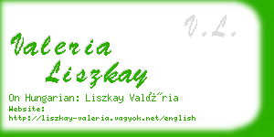 valeria liszkay business card